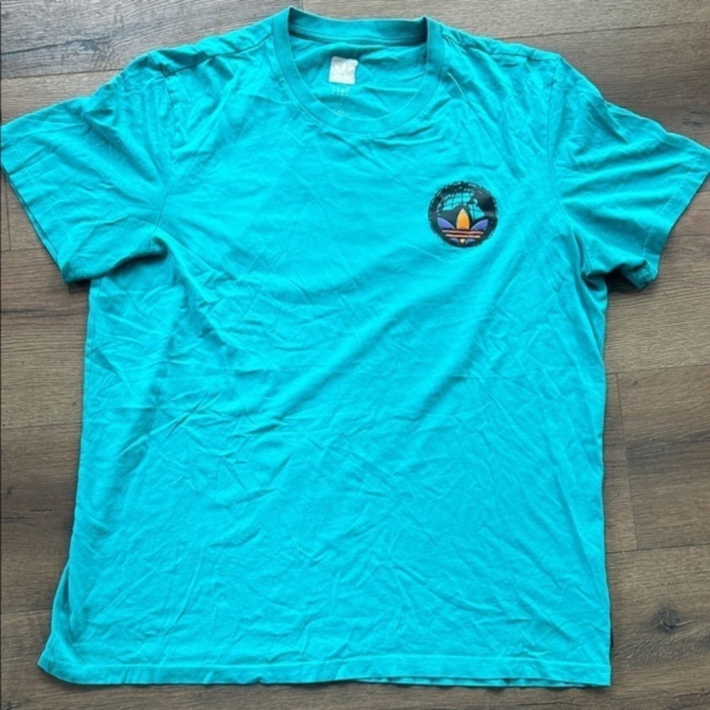 Adidas Skateboarding Teal Graphic Men's T-Shirt ! XL